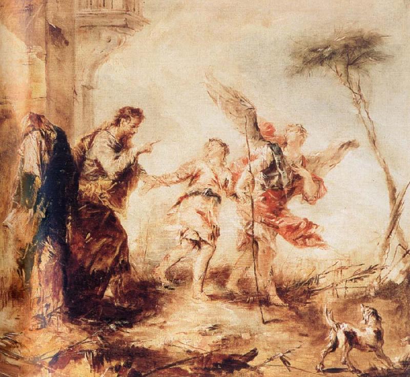 GUARDI, Gianantonio Tobit,Tobias and the Angel oil painting image